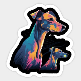 Whippet Fathers Day Sticker